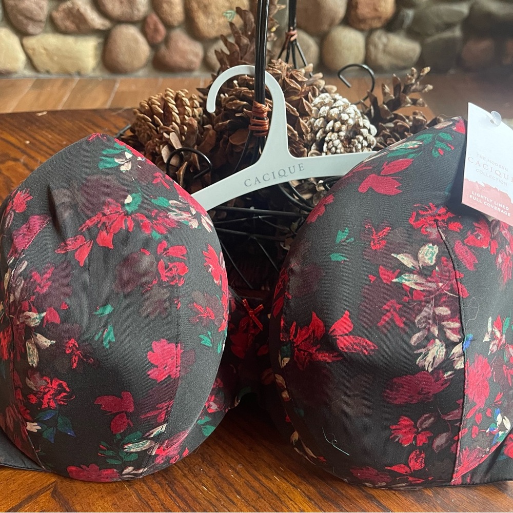 Cacique Floral Black Bra